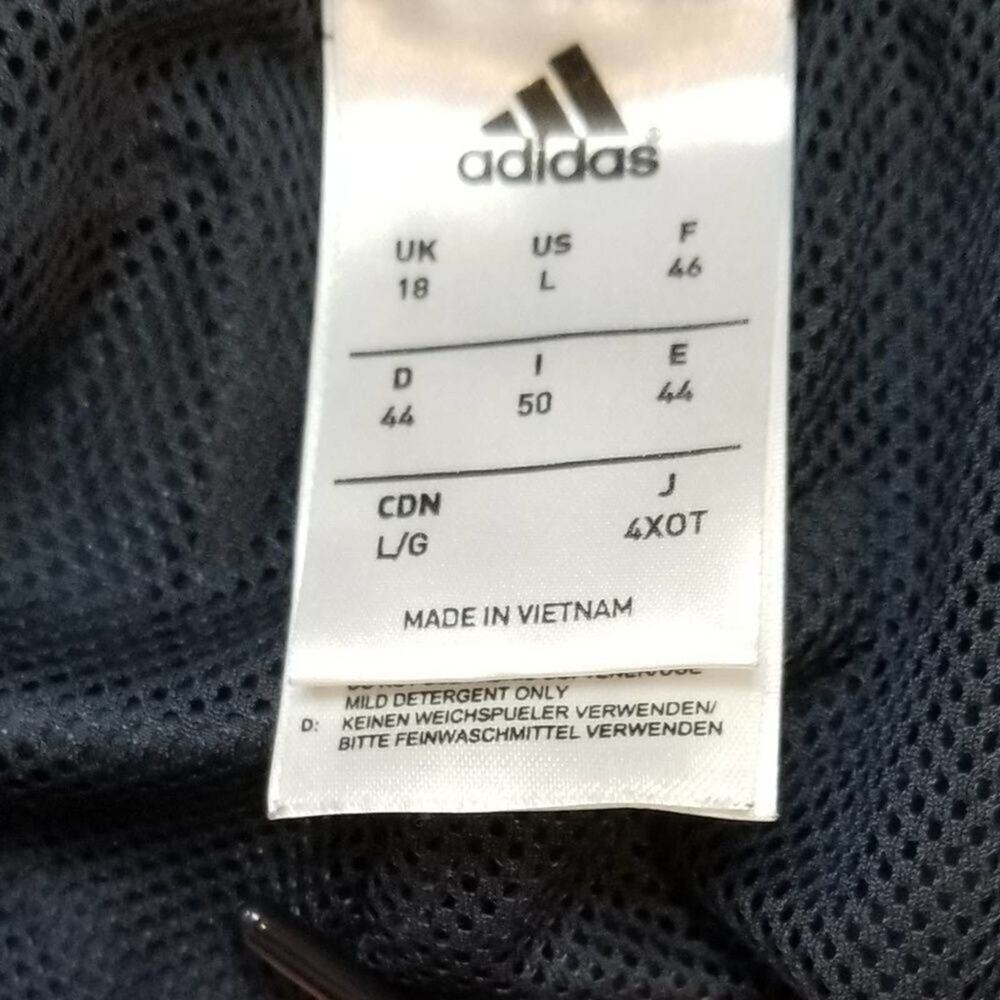 Adidas Y2K Vintage Wide Leg Track Pants Navy Pink Stripe Mesh Lined Large - Picture 4 of 5